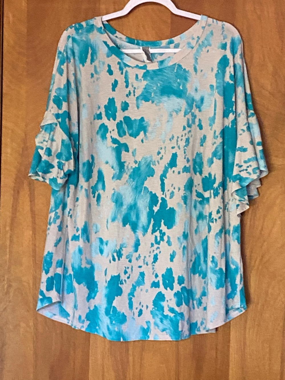 Relaxed Teal Splash Short Sleeve Tee